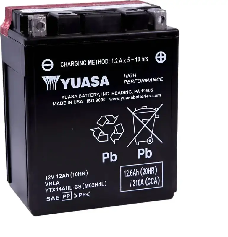 Yuasa Ytx14Ahl — High-Cranking Agm Powersport Battery ($10 Core Charge) 1