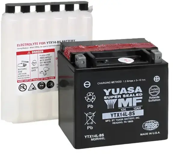 Yuasa Ytx14L — Light-Duty Agm Powersport Battery ($10 Core Fee) 1