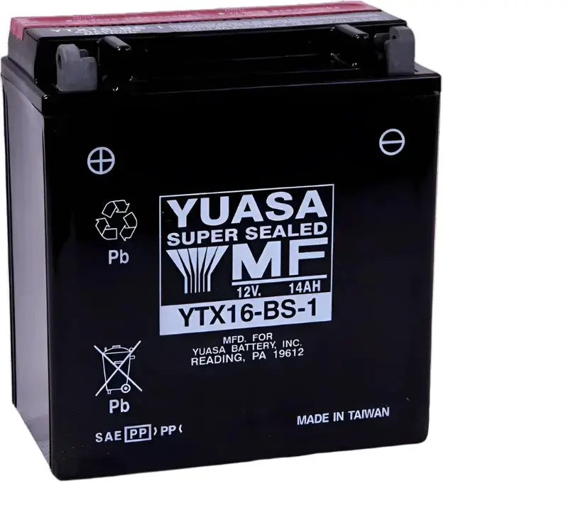 Yuasa Ytx16-Bs-1 — Agm Powersport Battery With Bs Terminal ($10 Core) 1