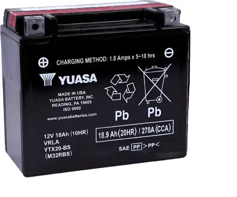 Yuasa Ytx20 — Standard Agm Powersport Battery — $10 Core Deposit 1