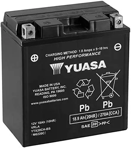 Yuasa Ytx20Ch — Agm Powersport Battery With Enhanced Cranking ($10 Core) 1