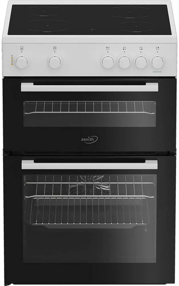 Zenith Zet605W 60Cm Ceramic Hob Electric Cooker – Bright White Finish 1