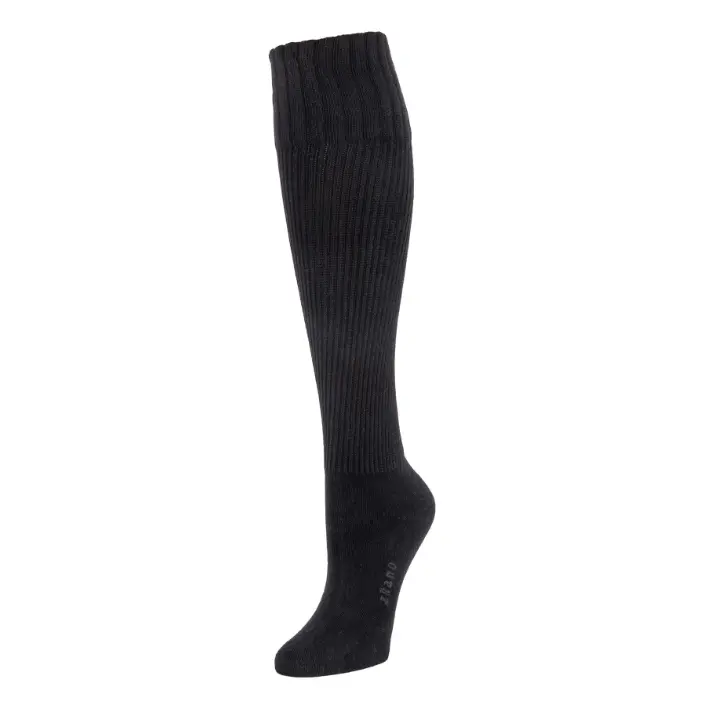 Zkano Women’S Ribbed Knit Black Knee-High Sock Set – Premium Organic Cotton Hosiery 1