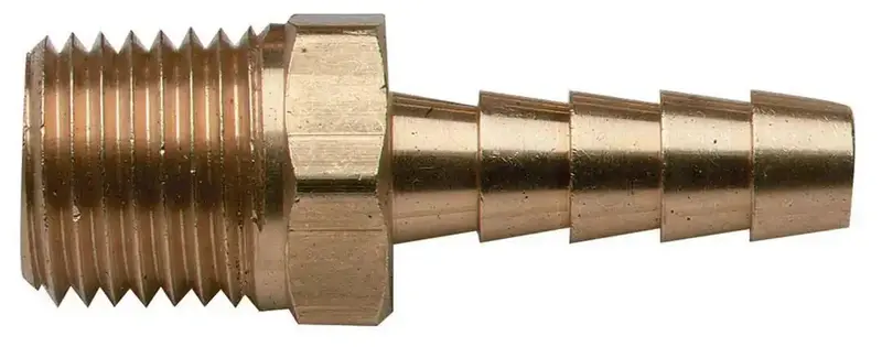1/4" Npt To 5/16" Brass Barb Fitting With Male Thread 1