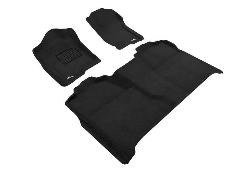 3D Maxpider Elegant Black Floor Mat Set – 3-Piece Coverage For Front, Second, And Rear Rows 1