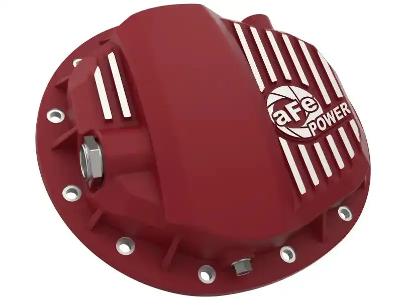 Afe Pro Series Rear Differential Cover – Red Anodized Aluminum With Machined Cooling Fins For 2019–2020 Gm 1500 Trucks 1