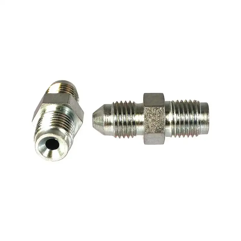 An To Jic Adapter – -3An × 7/16-30 Thread Male Straight Stainless/Chrome Fitting 1