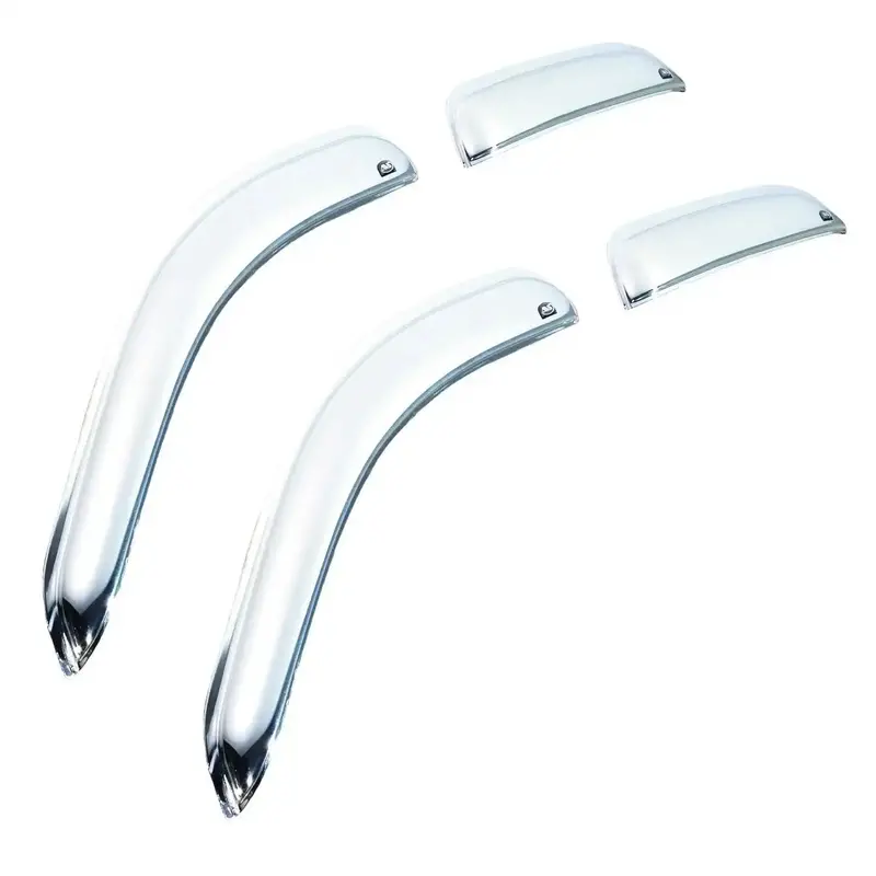 Auto Ventshade 684738 Outside-Mount Ventvisor Deflectors – Chrome Finish, 4-Piece Kit 1