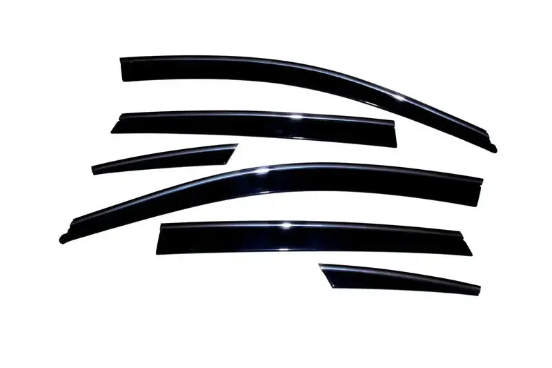 Auto Ventshade Ventvisor Deflectors – Smoke-Tinted Low-Profile Window Visors With Chrome Trim (6-Piece Set) 1