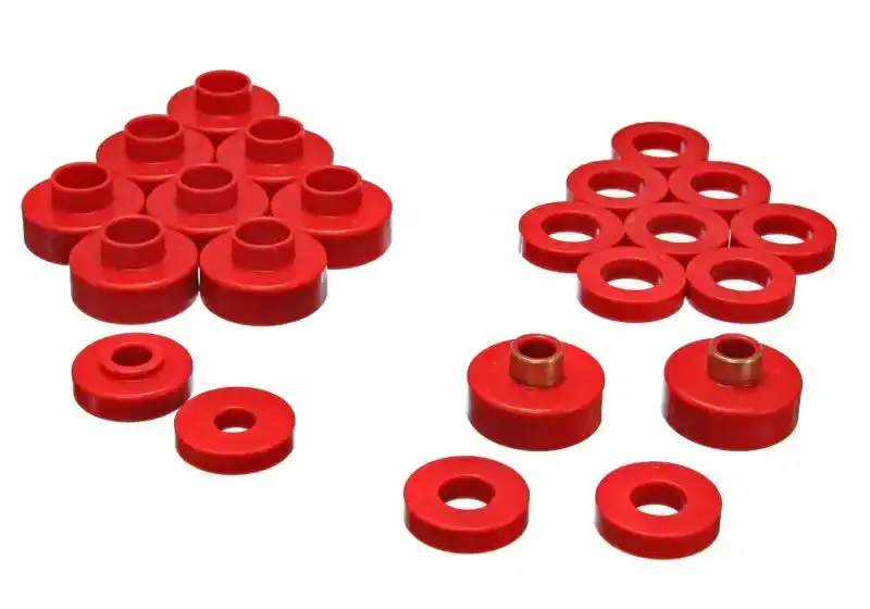 Energy Suspension Cj-5/Cj-7 Body Mount Kit – High-Performance Red Polyurethane 1