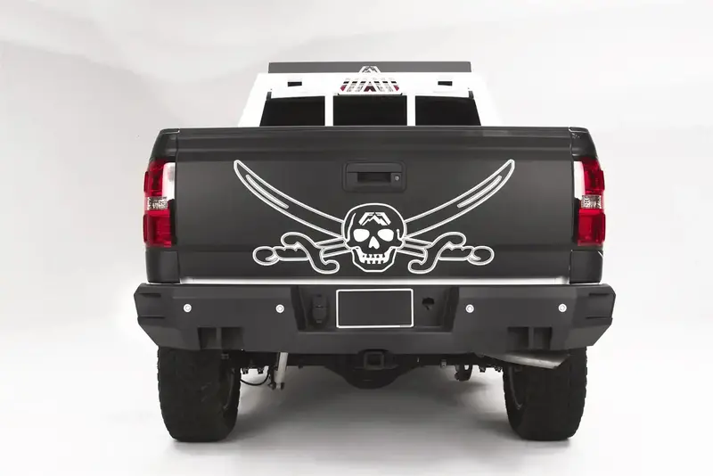 Fab Fours Cs14-W3151-1 Heavy-Duty Two-Stage Powder-Coated Rear Bumper With Sensor Cutouts 1