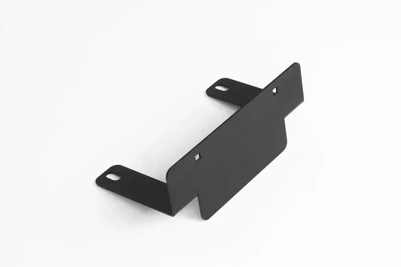 Fab Fours M2250-1 Vengeance Front License Plate Mount – Two-Stage Black Powder-Coated Short Bracket 1