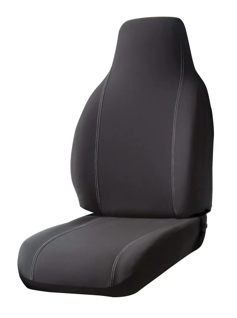 Fia Sp80 Series Seat Covers – Universal-Fit Poly-Cotton Front Protectors In Black/Taupe 1
