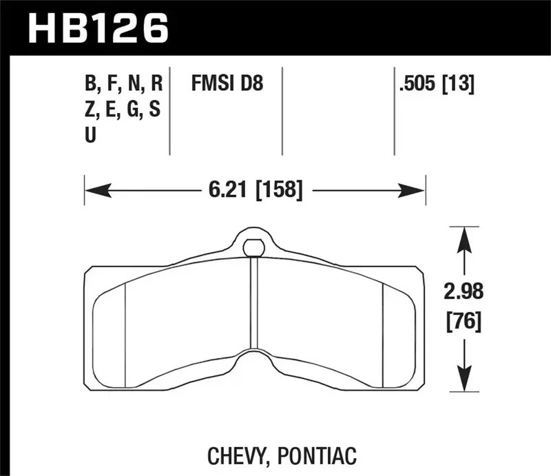 Hawk Performance Hb126D.505 Er-1 High-Performance Disc Brake Pads – 0.505-Inch Thickness 1