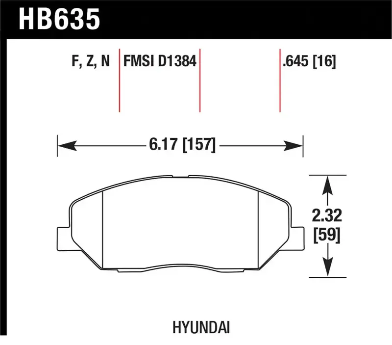 Hawk Performance Hps Front Brake Pads – High-Performance Street Compound (0.645" Thickness) 1