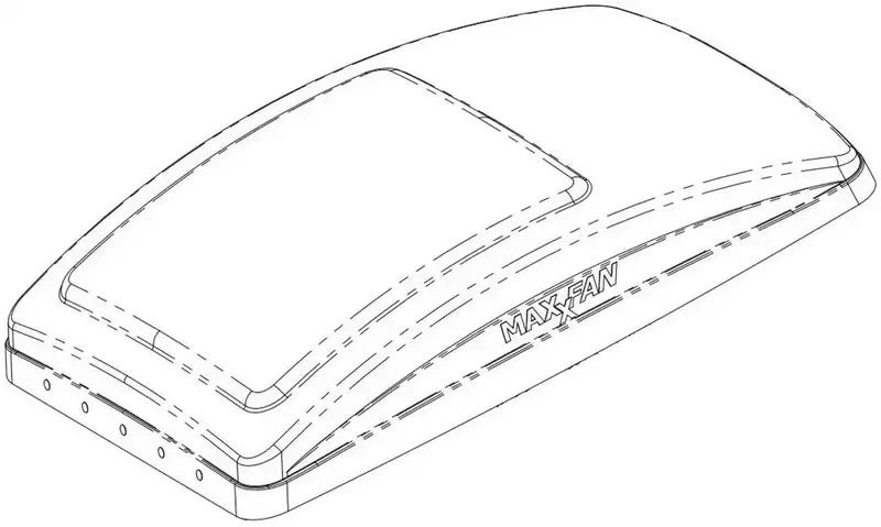 Maxxair 05-30520 Maxxfan Smoke-Tinted Vent Lid For Rv Roof Vents 1