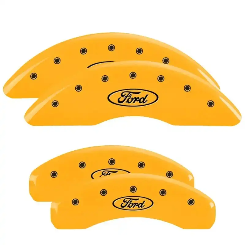 Mgp 4-Piece Caliper Cover Set – Engraved Yellow Finish With Black Lettering For 2003 Ford F-150 1
