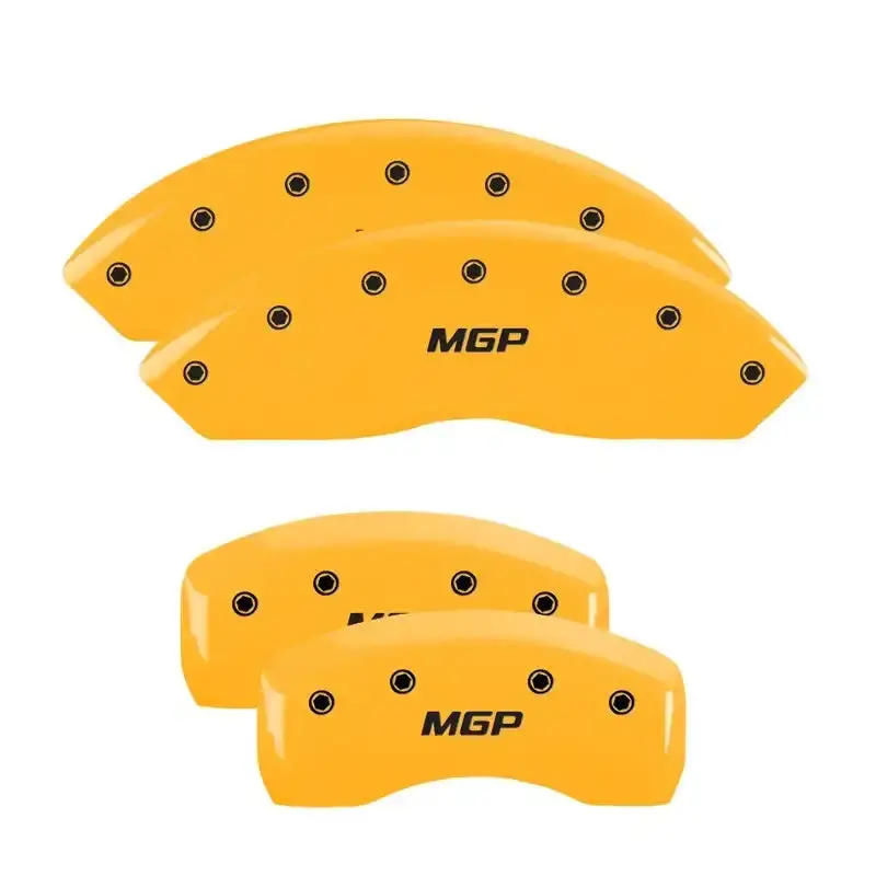 Mgp Engraved Black Caliper Covers With Silver Accent – Front & Rear Set 1
