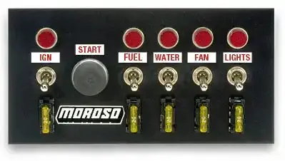 Moroso 74131 Drag Race Switch Panel – Race-Ready Electrical Control Center 1