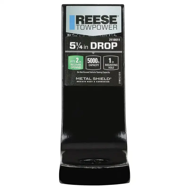 Reese 2118611 Square Draw Bar With 2-Inch Shank And 5.25-Inch Drop 1