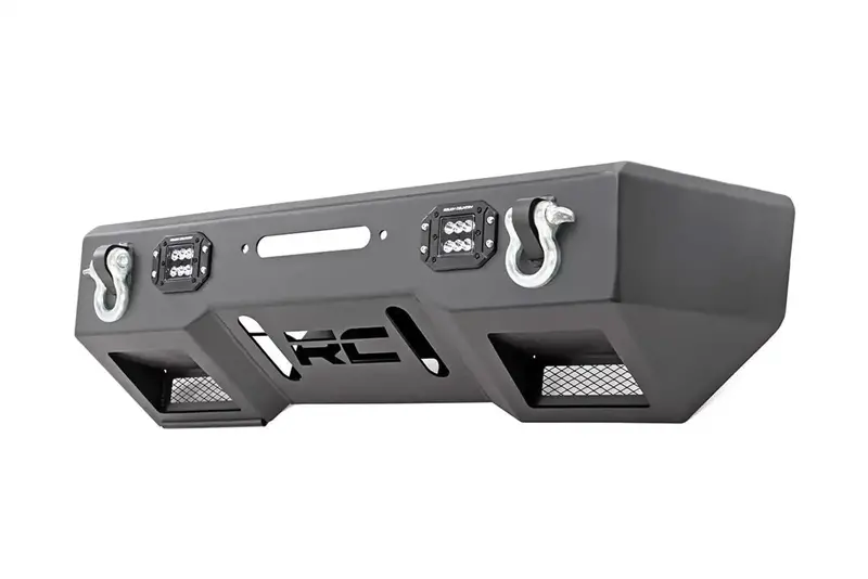 Rough Country Front Stealth Stubby Winch Bumper 11831 – Heavy-Duty Steel Design 1
