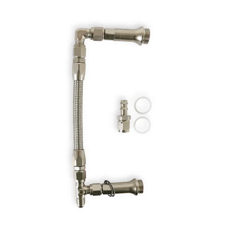 Ss Fuel Line Hose – #6 An Fitting Size, Silver-Anodized Stainless Steel Braided Construction 1