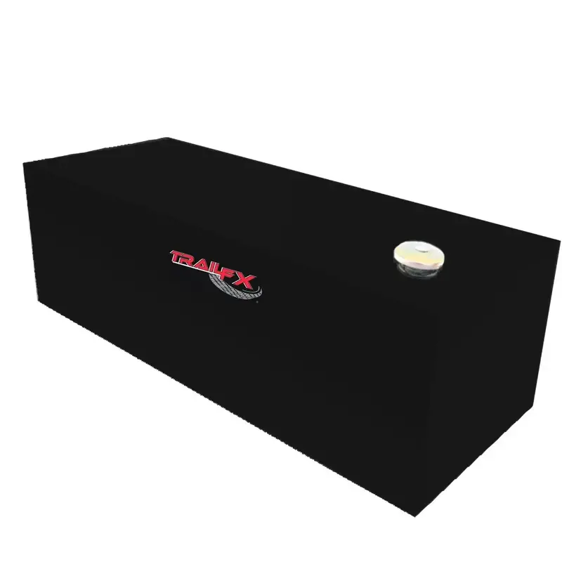 Trailfx 98-Gallon Rectangular Fuel Tank – Matte Black Steel, Lockable, 54" X 22.5" X 19.25" 1