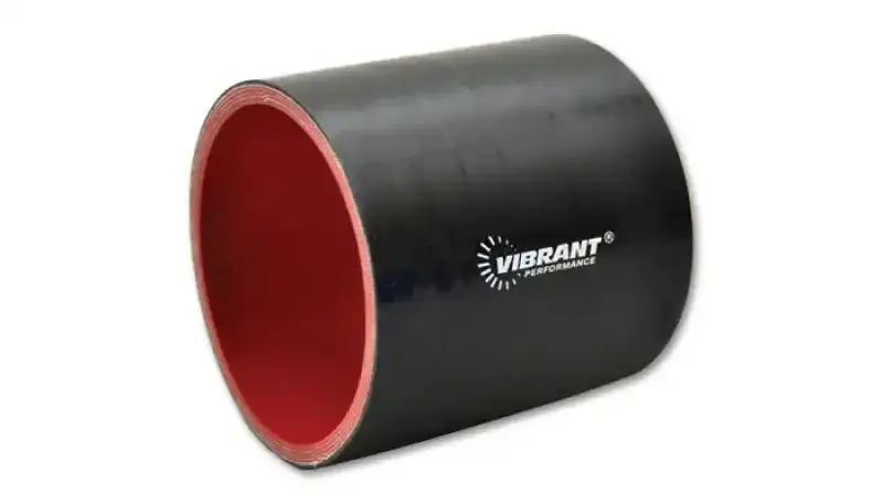 Vibrant 4-Ply Reinforced Black Silicone Straight Hose Coupler – 2.25" Id × 3" Length 1