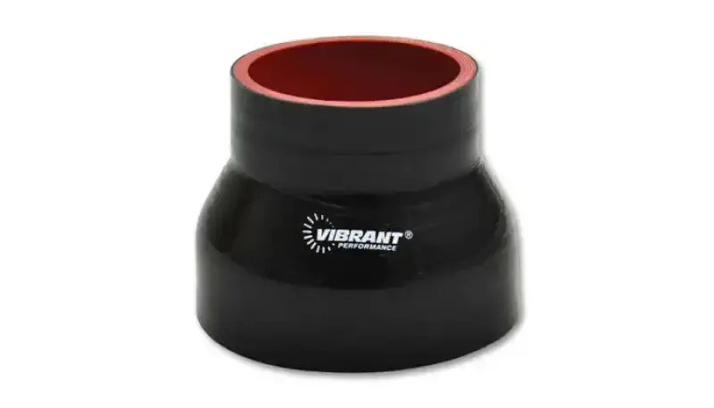 Vibrant 4-Ply Reinforced Black Silicone Transition Coupler — 4" To 4.5" Id, 3" Length 1